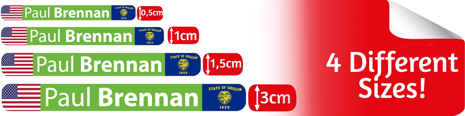 Different Sticker Sizes